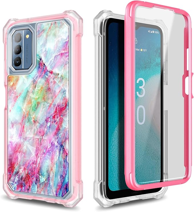 NZND Compatible with Nokia G100 Case (N150DL) /Nokia C300 (N155DL) with [Built-in Screen Protector], Full-Body Protective Shockproof Rugged Bumper Cover, Impact Resist Phone Case (Fantasy)