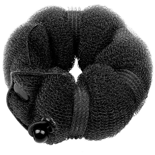 Beauty Hair Styling Accessory - 2 Pieces Doughnut Hair Bun Maker and Curler in Small & Large (Black)