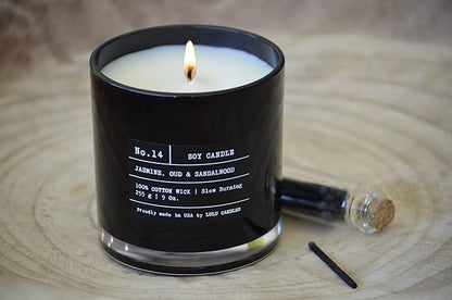Lulu Candles | After Dark - Mahogany Teak | Luxury Scented Soy Jar Candle | Hand Poured in The USA | Highly Scented Candles for Home Fragrance & Decor (9 Oz.)