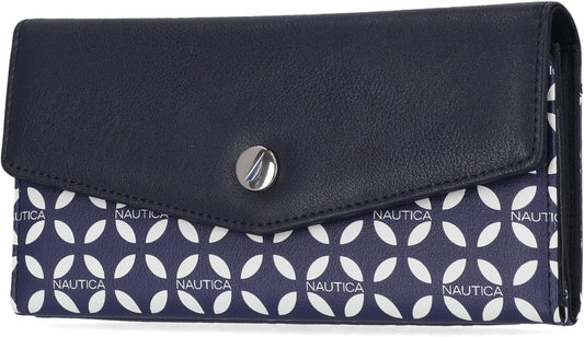 Nautica Money Manager RFID Slim and Small Wallet for Women - Credit Card Holder with Coin Purse and Zipper Wallet, Women's Clutch Organizer