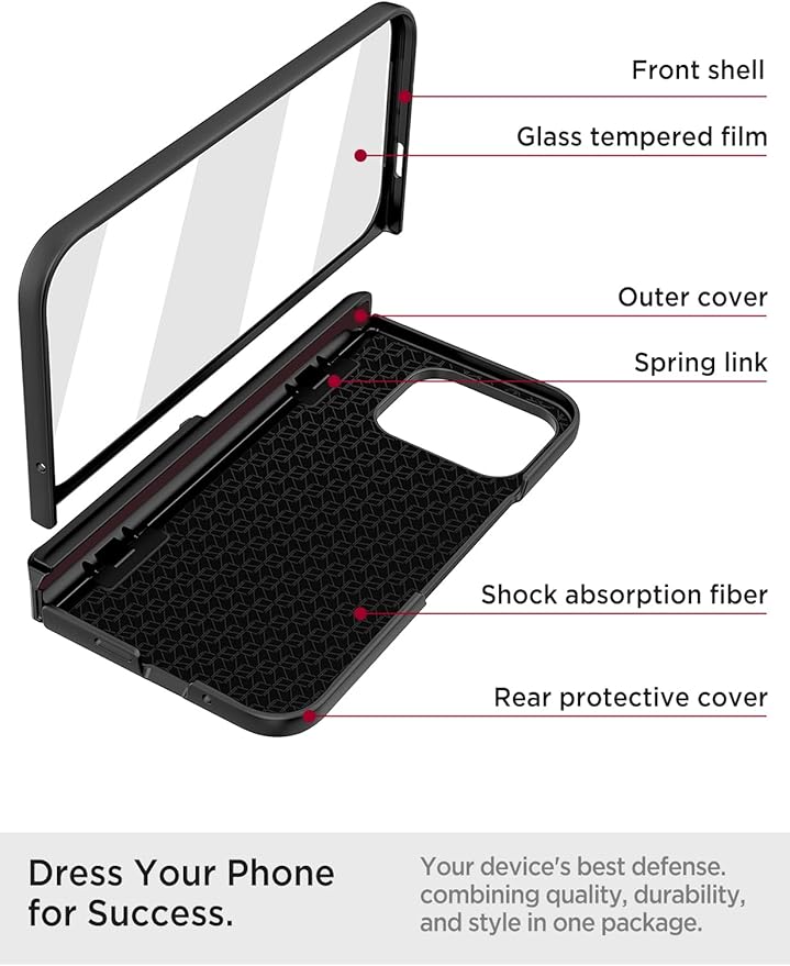 Miimall Slim Cases for Google Pixel 9 Pro Fold Phone Case,[Invisive Kickstand & Drop Protection] Full Body Anti Scratch Slim Thin Drop Proof Cover Phone Case for Google Pixel Fold 2, Matte Black