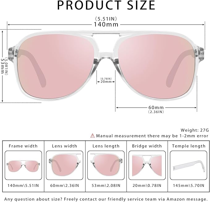 YDAOWKN Retro Aviator Sunglasses for Women Mens Large Frame Classic Vintage 70s Sun Glasses Aviators
