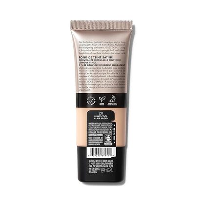 e.l.f. Soft Glam Foundation, Medium Coverage, Long-Lasting & Buildable Foundation For A Smooth, Satin Finish, Vegan & Cruelty-Free, 20 Light Cool