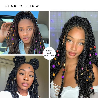400PCS Gold Hair Clips Hair Jewelry Aluminum Dreadlocks Metal Cuffs for Hair Braids Hair Accessories, Adjustable Metal Cuffs Braiding Hair Rings for Box Braids (Golden)