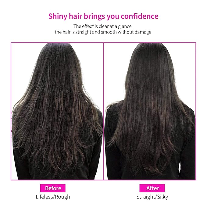 Hot Comb Hair Straightener Heat Pressing Combs - Ceramic Electric Straightening Comb, Curling Iron for Natural Black Beard Wigs Women Gift 5 In 1 - Rainbow