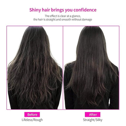 Hot Comb Hair Straightener Heat Pressing Combs - Ceramic Electric Straightening Comb, Curling Iron for Natural Black Beard Wigs Women Gift 5 In 1 - Rainbow