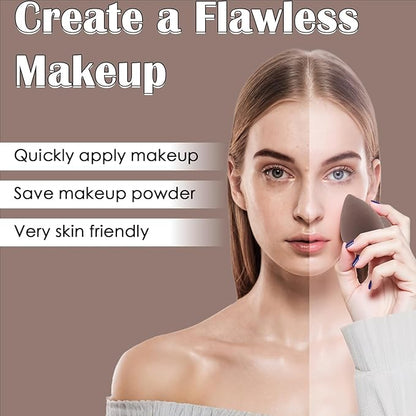 Makeup Brush Set, 48Pcs Makeup Tool Set Premium Synthetic Foundation Concealers Powder Eye Shadows Makeup Brushes Kit for for Beginner Professional, Brown