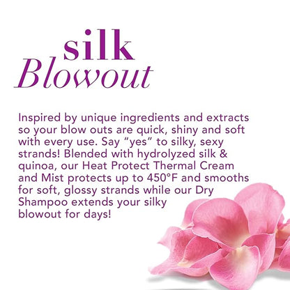 OGX Protecting + Silky Blowout Quick Drying Thermal Spray, 6 Fl Oz