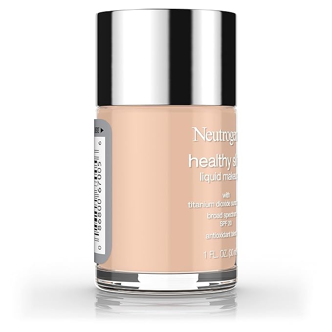 Neutrogena Healthy Skin Liquid Makeup Foundation with Broad Spectrum SPF 20 Sunscreen, Medium Coverage Foundation with Nourishing Pro-Vitamin B5, Soft Beige 50, 1 fl. oz