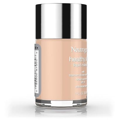 Neutrogena Healthy Skin Liquid Makeup Foundation with Broad Spectrum SPF 20 Sunscreen, Medium Coverage Foundation with Nourishing Pro-Vitamin B5, Soft Beige 50, 1 fl. oz
