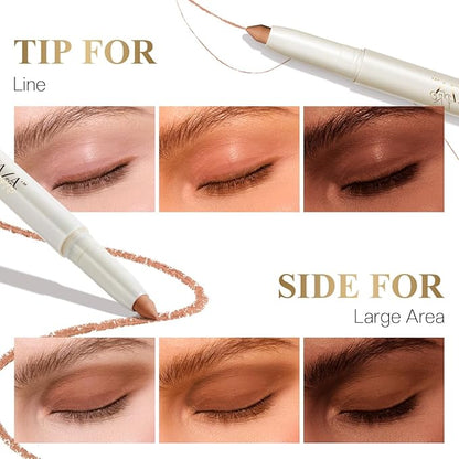 Multi-Purpose Makeup Stick, Cream Shimmer Matte, Eyeshadow Highlighter Makeup Eye Brightener Contour Bronzer Eyebrow Pencil #S1M2