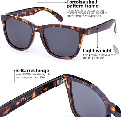 COLOSSEIN Sunglasses Womens,Classic Square Frame UV400 Mirrored Lens,Sunglasses Fit For Beach,Vacation,Driving