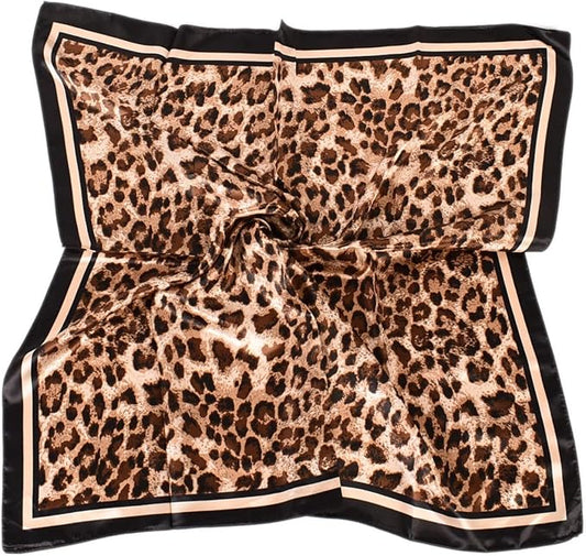 35 x 35 Women's Fashion Pattern Large Square Silk Like Hair Scarf Head Sleeping Wrap Satin Neck Bandana for Gift…