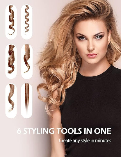 ANGENIL Dual Voltage Hair Straightener and Curler 2-in-1, Titanium Flat Iron for Straightening & Curl Hair with Digital LCD Display for All Hair Types, Twist Straightening Curling Iron