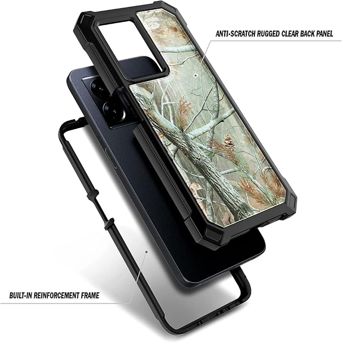 NZND Compatible with OnePlus Nord N300 5G Case with [Built-in Screen Protector], Full-Body Protective Shockproof Rugged Bumper Cover, Impact Resist Phone Case (Camo)