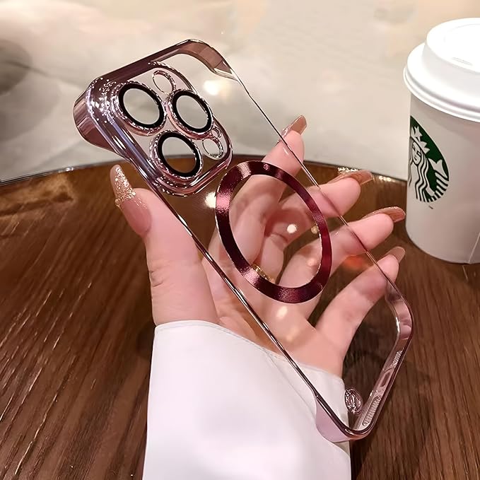 Compatible iPhone 16 Silicone Minimalist Case with Camera Lens Bumper, Frameless Design, Ultra Thin and Shockproof, Simple and Practical Impact Protection. Pink
