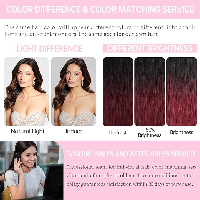 Ombre Tape in Hair Extensions Human Hair,12inch 20 Pcs #T1B/99J Ombre Black to Burgundy Human Hair Extensions,Straight Silky 40g Seamless Invisible Remy Tape ins for Women Girls