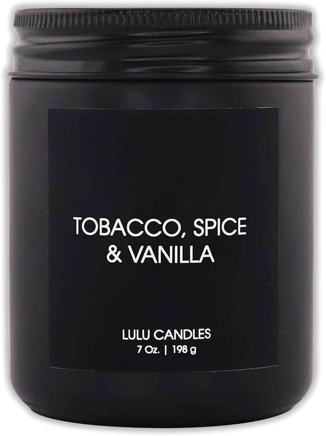 Lulu Candles | 4 Pack Scented Candles Gift Set | Gift Set for Home, Men, and Women | Jasmine, Oud & Sandalwood, Blood Orange & Grapefruit, Tobacco, Spice & Vanilla, and Palo Santo (4PCS - 7 Oz/Each)