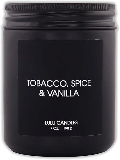 Lulu Candles | 4 Pack Scented Candles Gift Set | Gift Set for Home, Men, and Women | Jasmine, Oud & Sandalwood, Blood Orange & Grapefruit, Tobacco, Spice & Vanilla, and Palo Santo (4PCS - 7 Oz/Each)