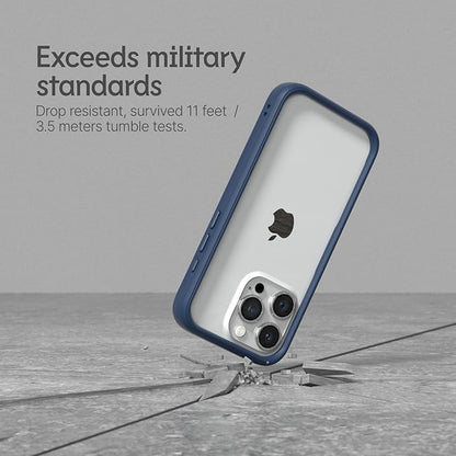 RhinoShield Bumper Case Compatible with [iPhone 15] | CrashGuard - Shock Absorbent Slim Design Protective Cover 3.5M / 11ft Drop Protection - Red