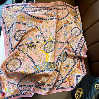 100% Pure Mulberry Silk Scarfs 26"x26" Square Scarf Women Neckerchief Headscarf hair scarf bandana Gift Packed