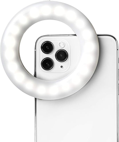 Selfie One - Ring Light for Phone, iPhone, Android or Laptop | 3 Adjustable Light Modes | Rechargeable Batteries | Clip On Design | Perfect for Beauty, Influencers, Creators