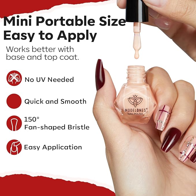 modelones Nail Polish Set, 6 Colors Cat Eye Silver Black Shimmer Glitter with Magnet Quick Dry Nail Polish Set Bulk Manicure Diy Nail Art Salon Home Gift for Women Girl