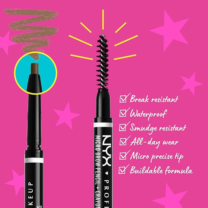 NYX PROFESSIONAL MAKEUP Micro Brow Pencil, Precise Eyebrow Pencil - Blonde