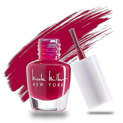 Nicole Miller Mini Nail Polish Set – Glossy, Vibrant Colors for Fingernails & Toenails, Bright Colors, Purple Collection