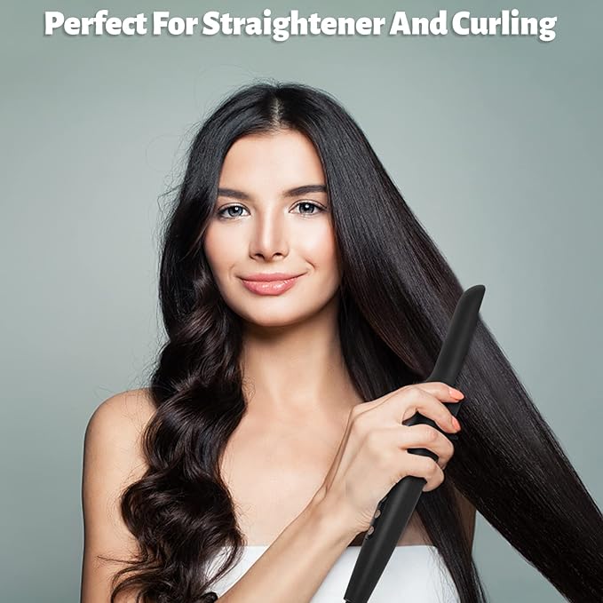 5 in 1 Hair Curling Iron Wand Set PTC Fast Heating Hair Crimper Professional Hair Styling Tools LCD Temp Control with Hair Straightener, Ceramic 3 Barrel Hair Waver Surprise Gift for Women Girl
