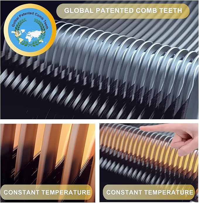 Hair Straightener Brush, Hot Hair Comb, 2 in 1 Flat Iron Hair Curling Straightening Brush for Women, Anti-Scald with 5 Temps Fast Heating