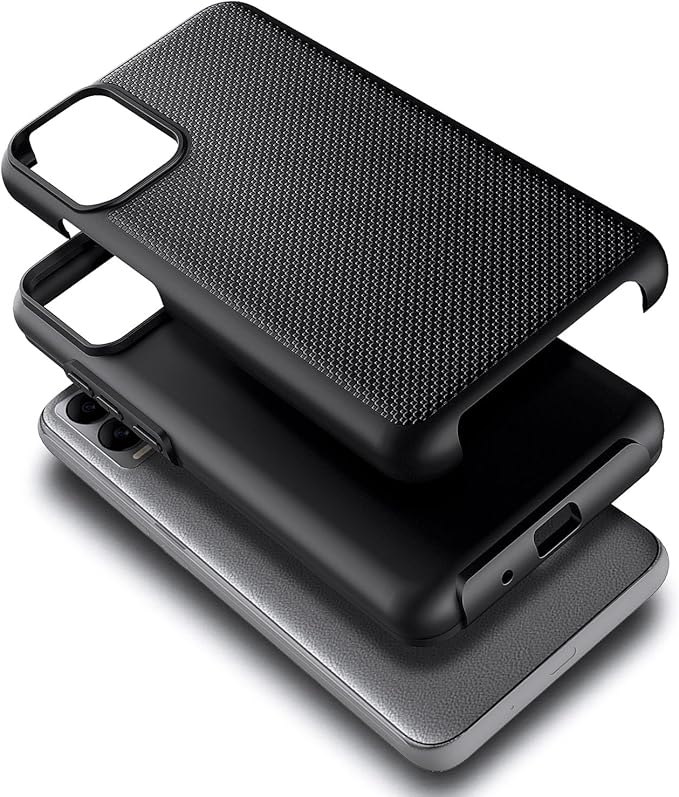 Designed for Cricket Debut S3 Phone Case (U572AC), AT&T Vista 2 (2024 U572AA) Case, [9FT Military Grade Drop Tested] Full-Body Protective Dual Layer Hybrid Shockproof Phone Case (Black)