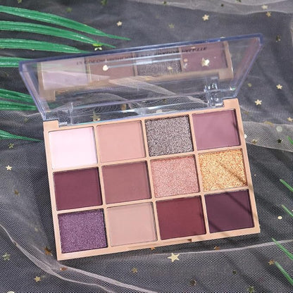 Neutral Smokey Eye Shadow Palette,Nude Mauve Rose Gold Cream Eyeshadow Palette,Make Up Pallets for Women Highly Pigmented Natural Eyeshadow for Eyes Long Lasting Naturing-Looking,Blendable,Vegan