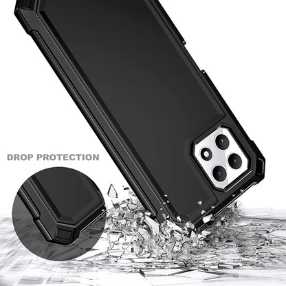 NZND Designed for T-Mobile REVVL 7 5G Case with [Built-in Screen Protector], Full-Body Shockproof Protective Rugged Bumper Cover, Impact Resist Phone Case (Black)