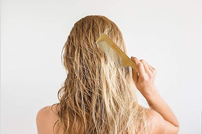 Buffalo Horn Comb - Anti-Static Detangling Hair Styling Tool for All Hair Types (Fine Tooth Comb for Men, Women & Kids)