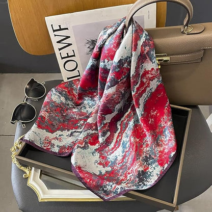 100% Pure Mulberry Silk Scarfs 26"x26" Square Scarf Women Neckerchief Headscarf hair scarf bandana Gift Packed