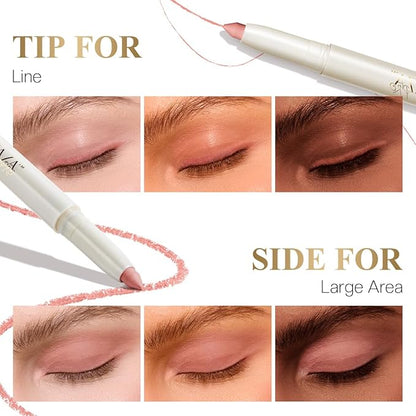 Multi-Purpose Makeup Stick, Cream Shimmer Matte, Eyeshadow Blush Highlighter Makeup Eye Brightener Pencil Sticks #S3M4