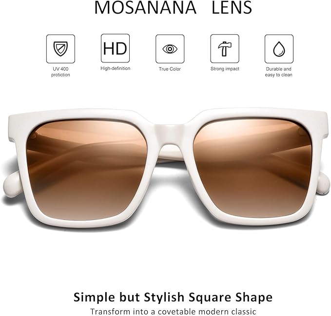 mosanana Oversized Square Sunglasses for Women Simple Trendy Style MS51917