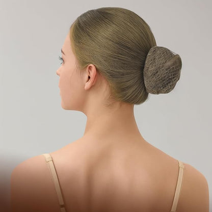Teenitor Hair Nets Invisible Elastic Edge Mesh and Bobby Pins Set,40 Pieces HairNets, 80 Pieces U Shaped Pins for Ballet Bun,3 Size, Blonde