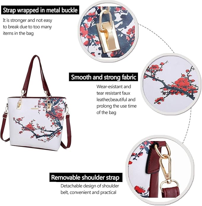 2E-youth Designer Purses and Handbags for Women Satchel Shoulder Bag Tote Top Handle Bag