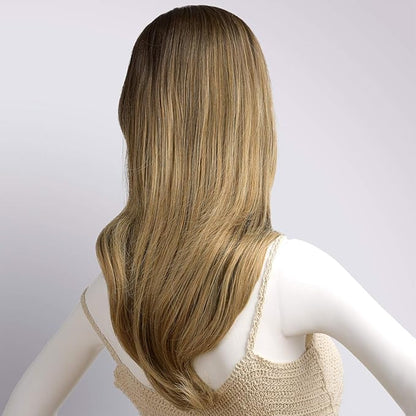 24“ Long Wavy Clip in Half Head Tied Wig Japanese Synthetic fibers Hair Extensions For Women 210g （9-7-2#）