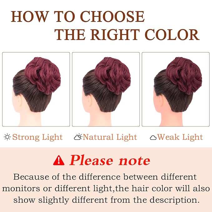 MORICA 1PCS Messy Hair Bun Hair Scrunchies Extension Curly Wavy Messy Bun Hair Synthetic Chignon Hairpieces for Women(BUG#)