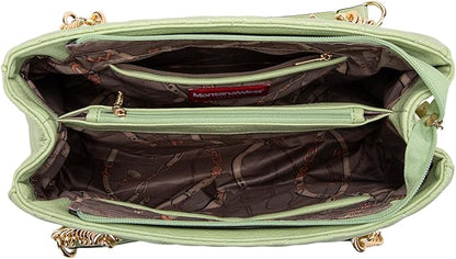 Montana West MEDIUM Tote Bag for Women Quilted Chain Handbags Shoulder Purse
