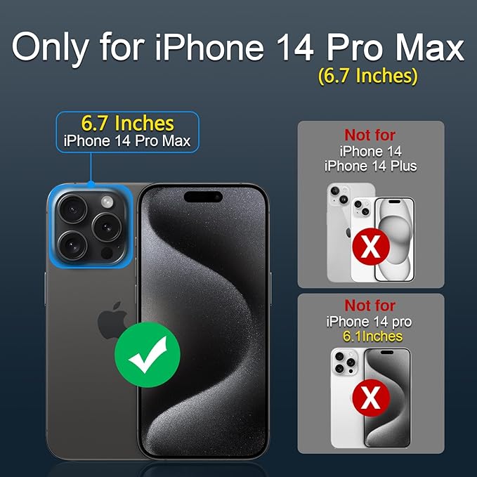 OATSBASF Magnetic Phone Case Compatible with iPhone 14 Pro Max 6.7”, [Compatible with Magsafe] Metal Bumper Case Sleek Minimalist Frameless Aluminum Shells (Black, for iPhone 14 Pro Max)
