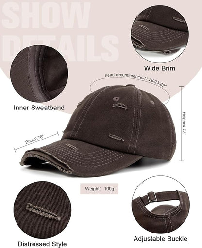 Century Star Baseball Caps for Men Womens Baseball Hat Distressed Cotton Dad Hat Summer Adjustable Golf Runing Hat