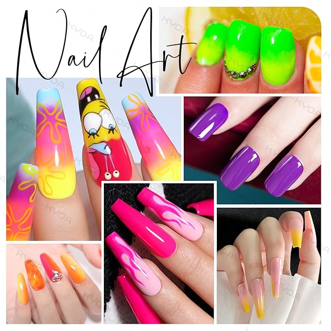 Ownest 12 Boxes Pigment Nail Powder, Colorful Fluorescent Color Nail Pigments Dust Nail Glitter Gradient Iridescent Nail Art Decoration, Neon Nail Powder, High Pigment for Eyes Body Paint