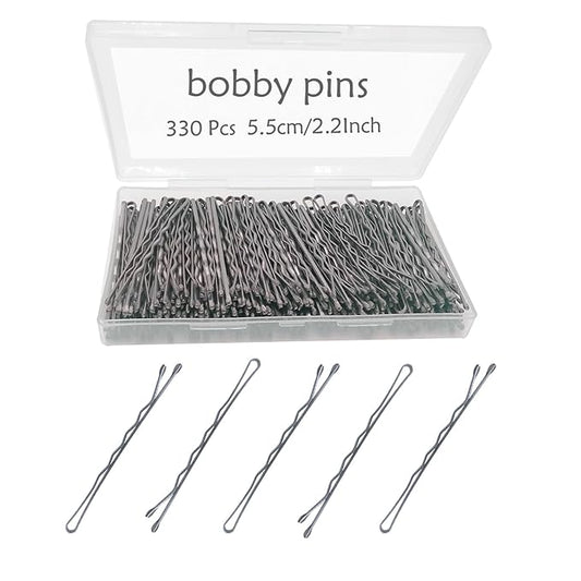 330 Pcs 2.2 Inch Hair Bobby Pins Silver With Box, Silver Bobby Pins For Gray Hair, YINGFENG Reusable Non Slip Hair Pins, This Gray Hair Pins For Women, Girls And Kids