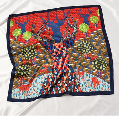 100% Pure Mulberry Silk Scarfs 26"x26" Square Scarf Women Neckerchief Headscarf hair scarf bandana Gift Packed