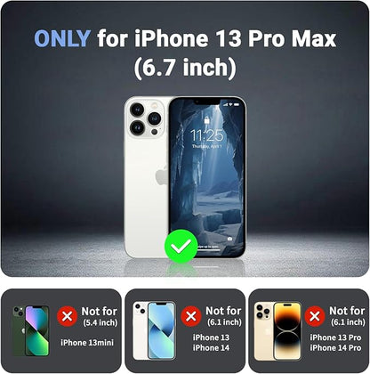 for iPhone 13 Pro Max case, with [Compatible with MagSafe][Military Grade Drop Protection][Heavy Duty Protection][Non-Slip][Shockproof] with 2-Layer Durable Bumper Phone Case 6.7''-Deep Blue