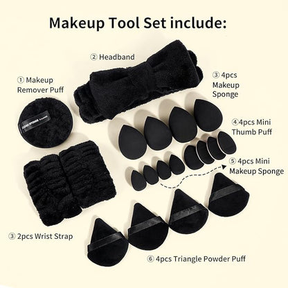 MAANGE 38 Pcs Makeup Brush Set Premium Synthetic Make Up Brushes Soft Foundation Powder Eyeliner Eye Shadow Makeup Brushes Professional Makeup Tool Set (Black)